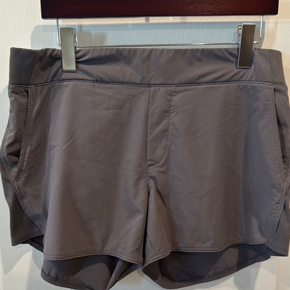 Athleta Gray Athletic Shorts with Streamlined Design
